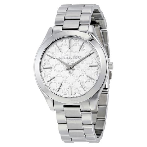 runway michael kors watch silver|Michael Kors stainless steel watch.